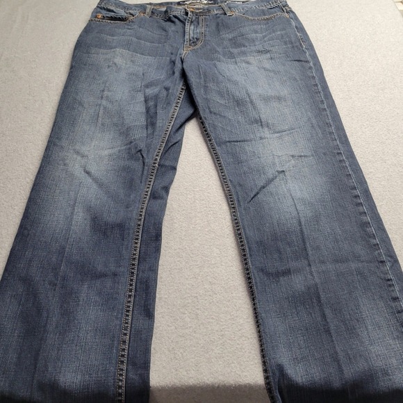 Seven7 Mens Straight Leg Jeans Medium Wash Blue Denim Size 36x32 - Picture 3 of 14